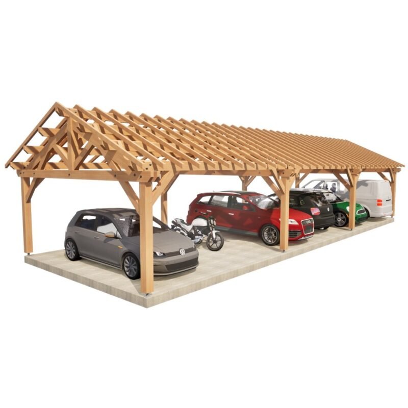 Abris voiture – Charpente 2 pans