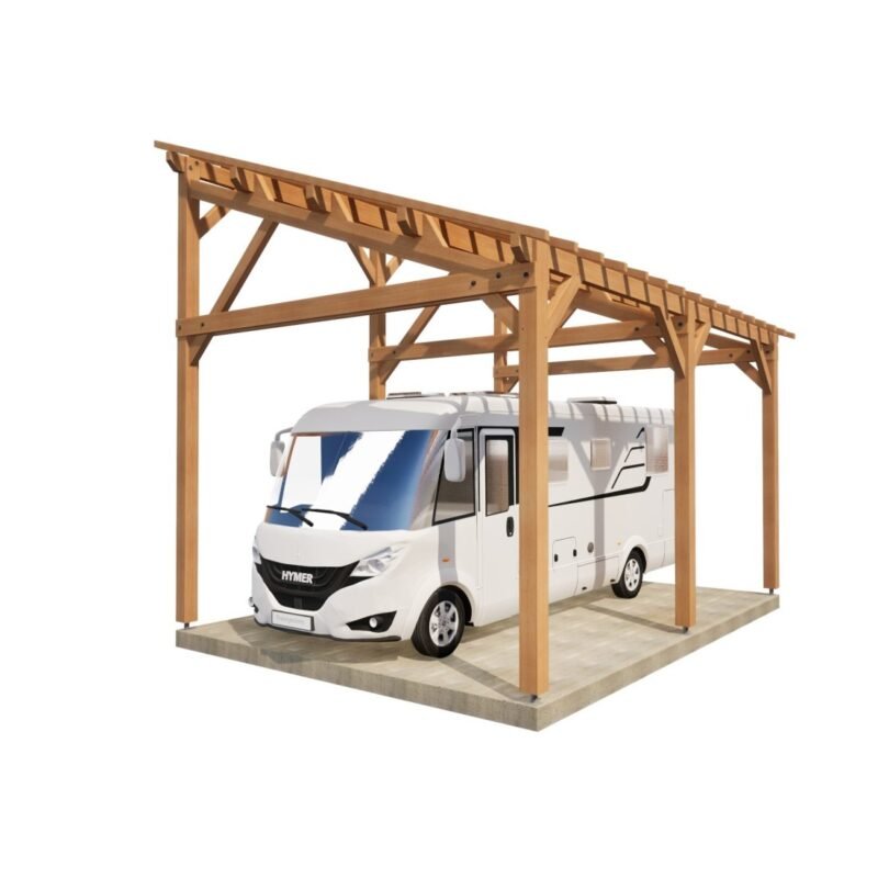 Abris camping-car – Charpente 1 pan