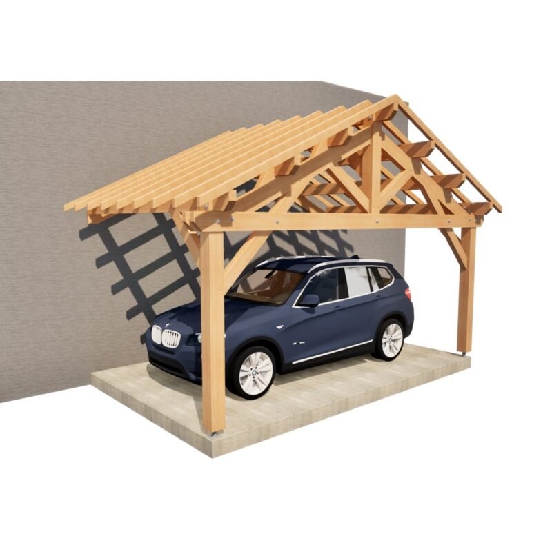 Abris voiture – Appentis 2 pans